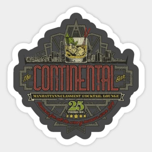 The Continental Bar NYC Vintage Sticker